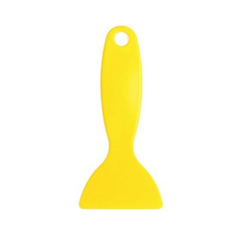 Small yellow shovel hard scraper tool mobile phone car film triangular scraper thickened plastic small scraper sticker anti-warping edge Small size-6g