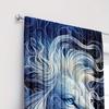 2pc Lion Print Pattern Curtains   Polyester Fabric   Machine Washable   Suitable for Bedroom   Living Room   Living Room Curtains
