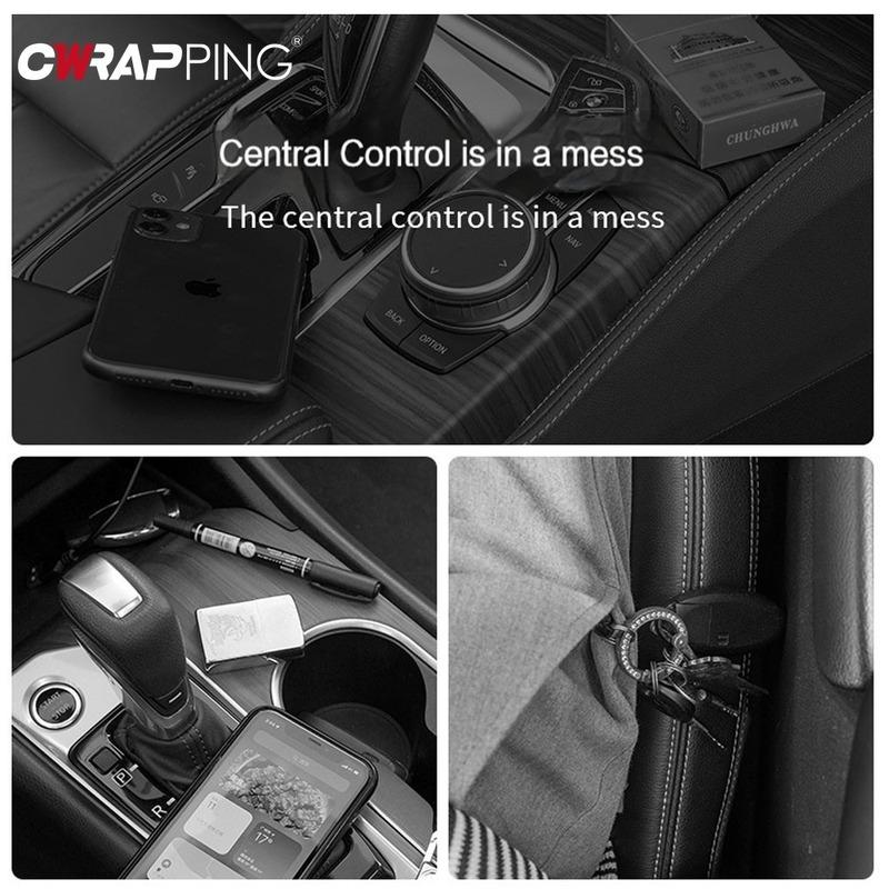 Car Gadget Seat Gap Storage Box Seat Gap Side Organizer Retractable ABS Storage Box Suitable for RV SUV Car Accessories Interior