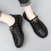 Fashion Men's casual business leather shoes Fashionable crocodile pattern style Daily Office and leisure walking Driving men's shoes