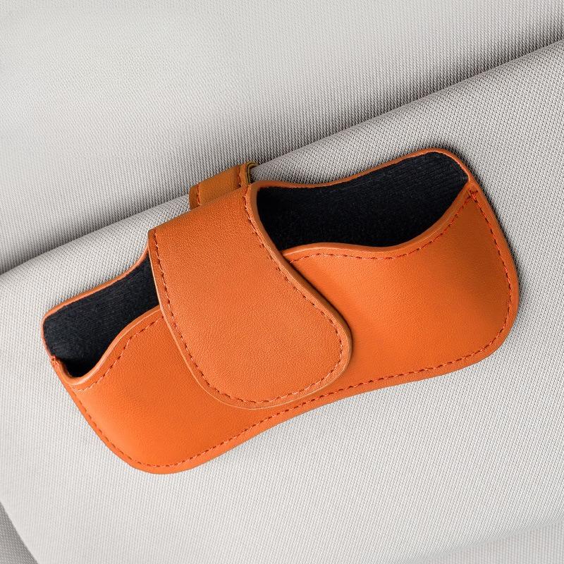 universal Car Visor  Glasses Storage Clip Sunglasses holder Glasses holder car accessories оранжевый