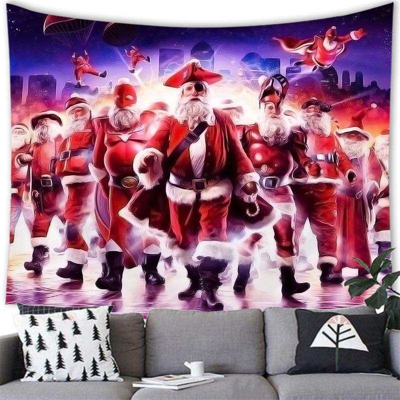 Merry Christmas Cartoon Snowman Cross-border Supply Factory Tapestry Wall Hanging