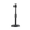 Round Metal Desktop Camera and Phone Stand with 1/4 Interface for Live Broadcast and Fill Light