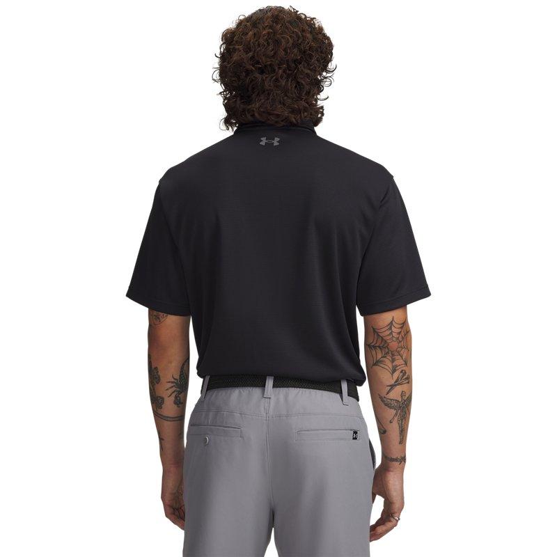Under Armour Μονόχρωμο Casual Πόλο Γκολφ Ανδρικά Μπλουζάκια Μαύρο 1290140-001