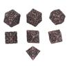 7pcs Metal Dice Set Different Polyhedral Shapes Maze Patterns Board Games Dice for Role Playing