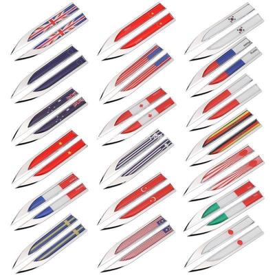 Universal Car Metal Fender Sticker for UK, Germany, France, USA, Italy, China