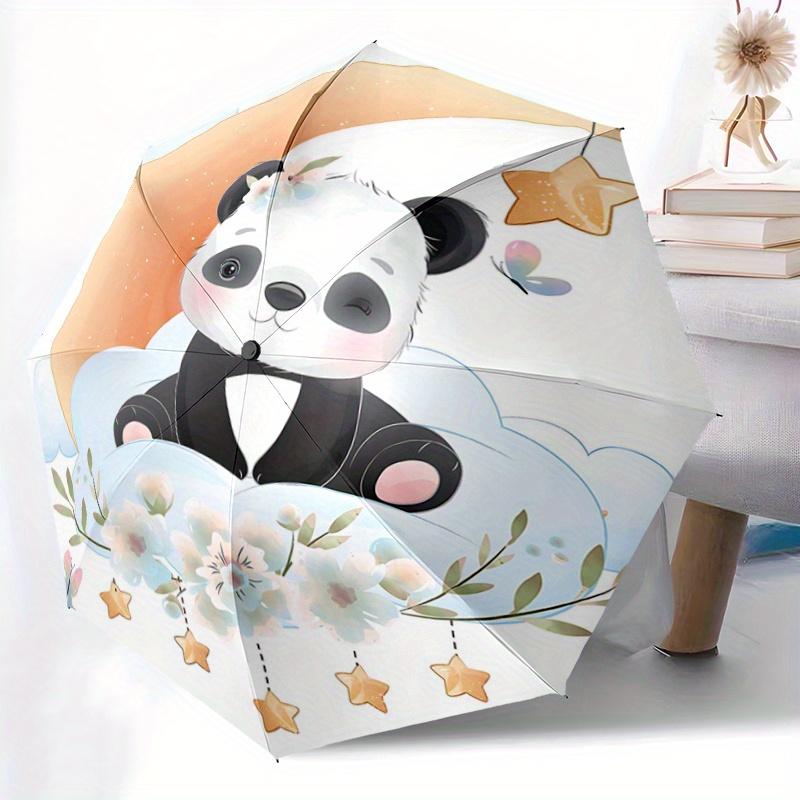 1 Stück Automatisches Öffnungs-/Schließschirm mit praktischem Dreifachdesign, 8 Eisenrippen, Outdoor, Ideales Geschenk für Fans, Reisende, Tägliche Nutzung, Geeignet