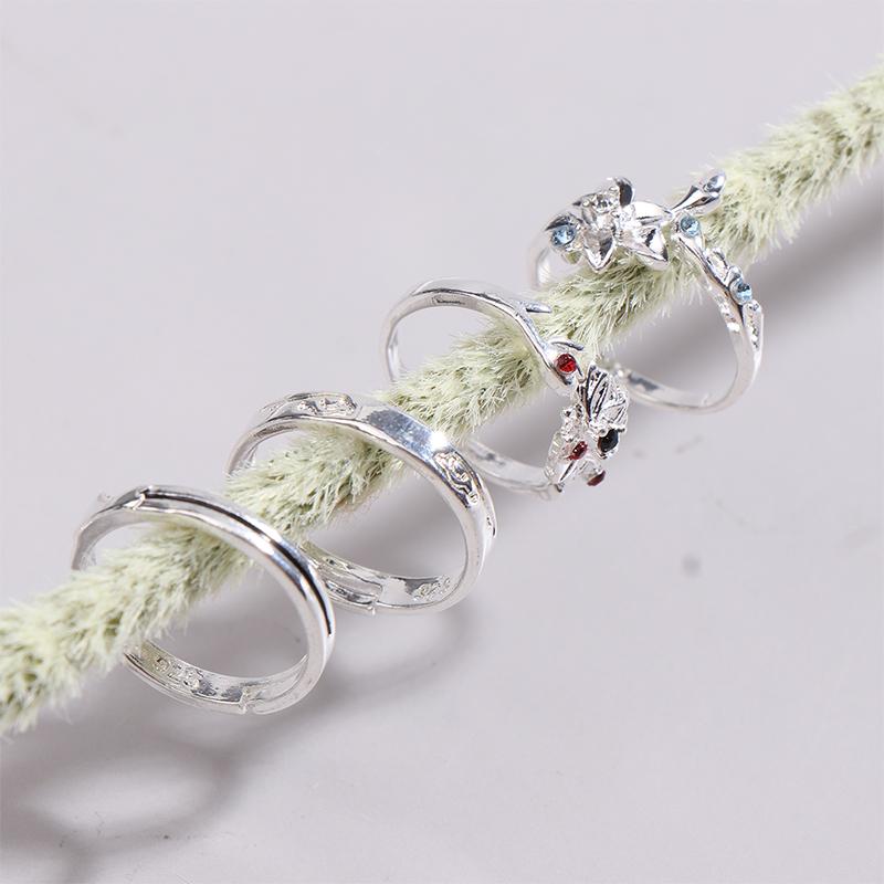 1Pair Anime Grandmaster Of Demonic Cultivation Ring Wei Wuxian Lan Wangji Cosplay Unisex Rings Mo Dao Zu Shi Jewelry Prop