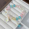Small Daisy Popcorn Bracelet Women's Versatile Powder Crystal Sunflower Crystal Bracelet