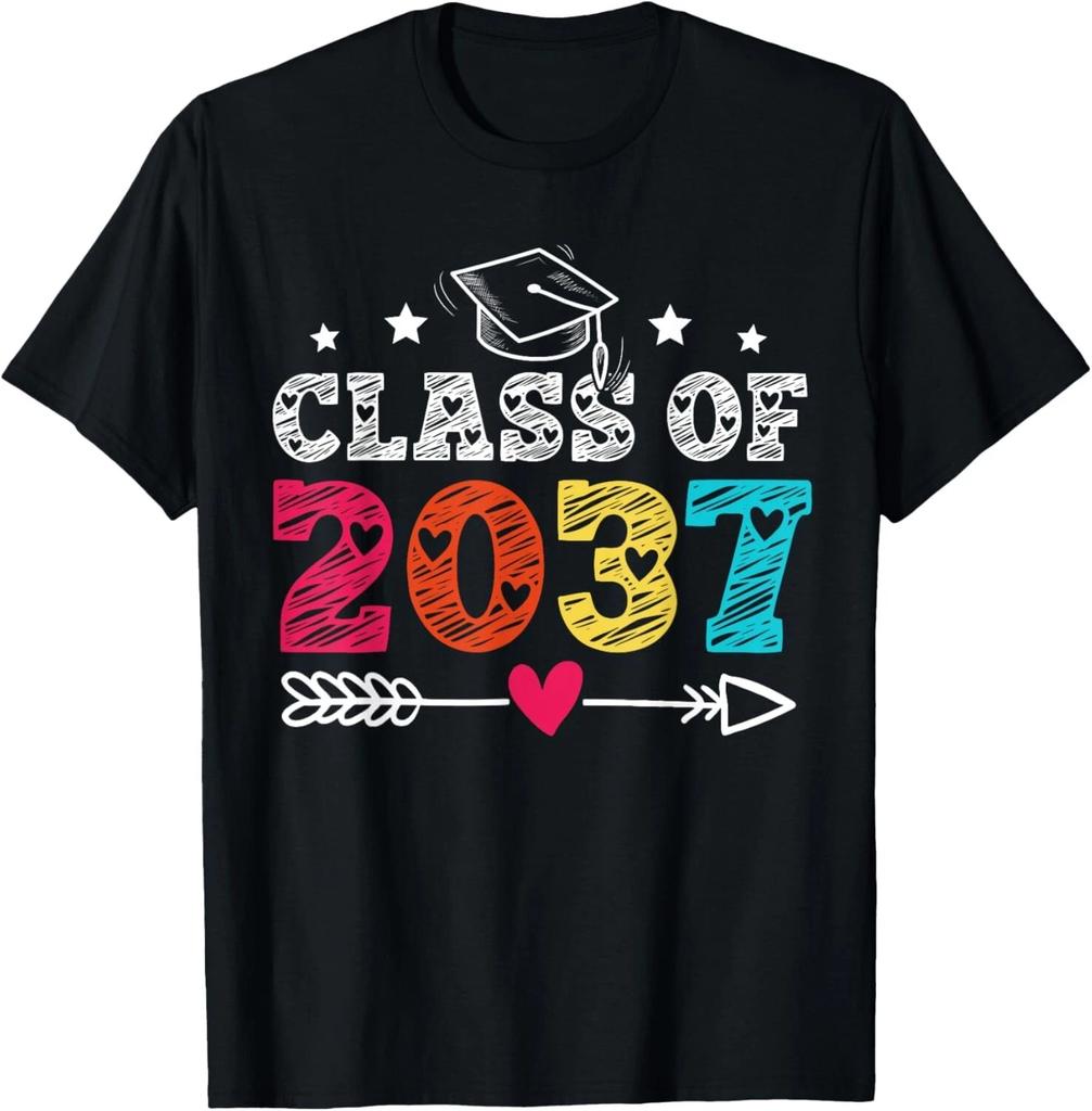 Class Of 2037 Grow With Me First Day Of School Graduation T- Shirt