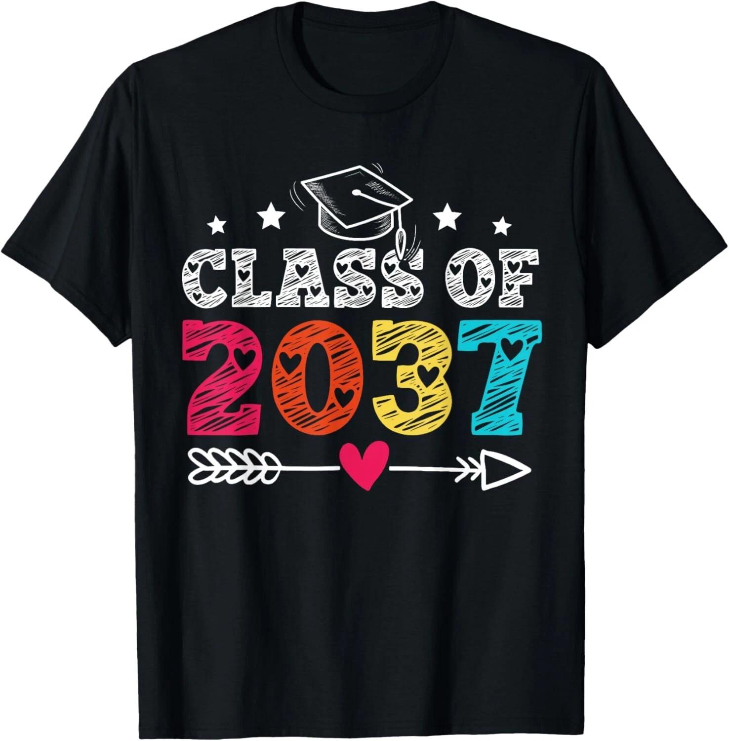 Class Of 2037 Grow With Me First Day Of School Graduation T- Shirt 2XL