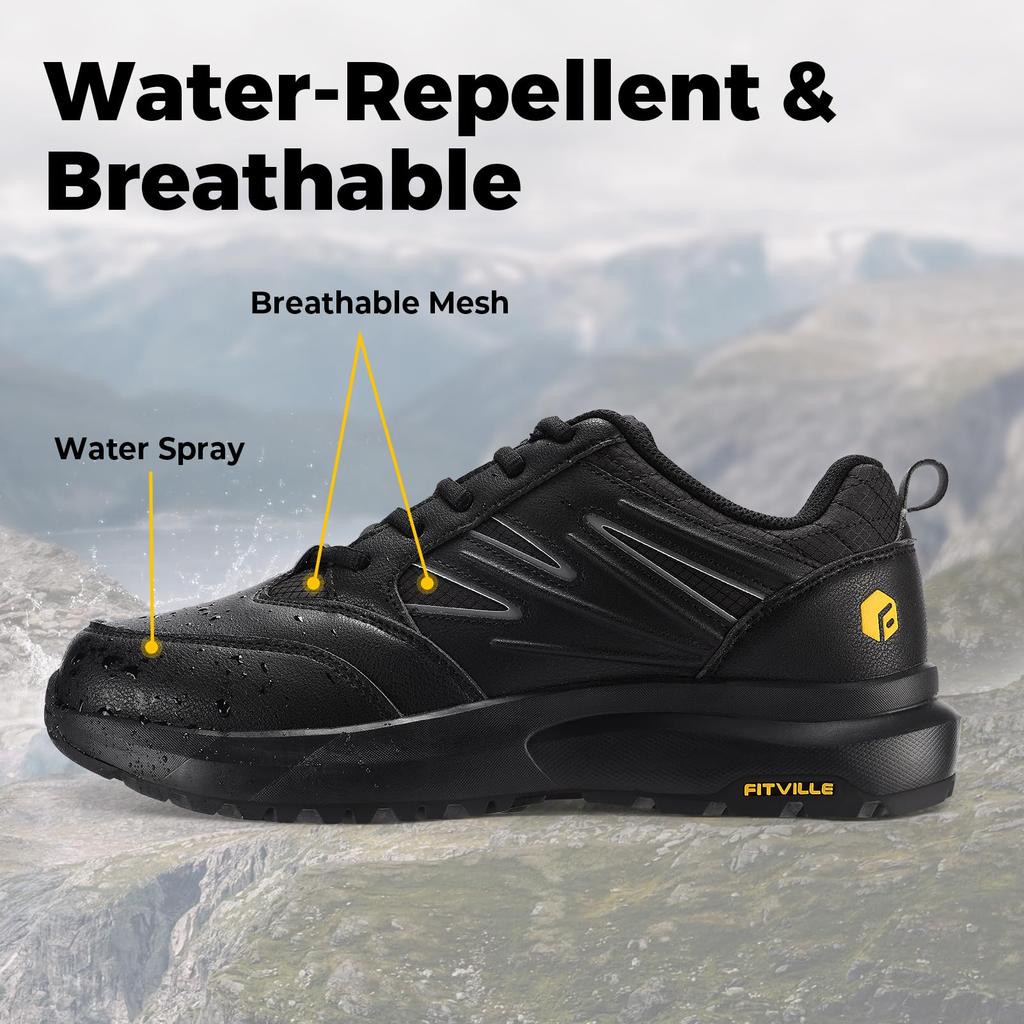 [FitVille] Mountaineering Trekking Shoes Men's Wide Waterproof 29.5 Cm E4