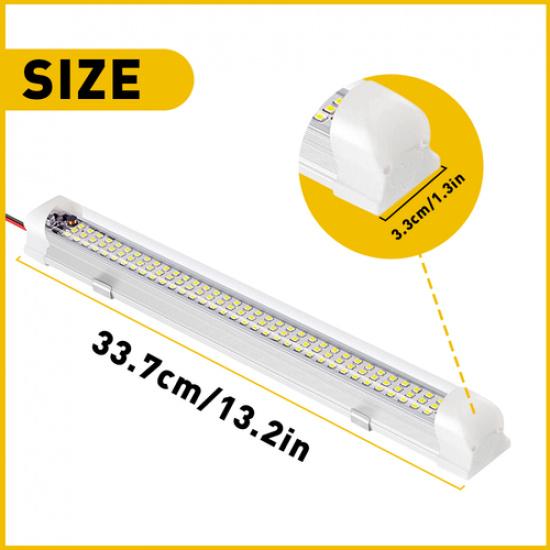2Pc Interior Car 108LED Bar Light 6000K Tube Fixtures Camper RV For Boat Caravan