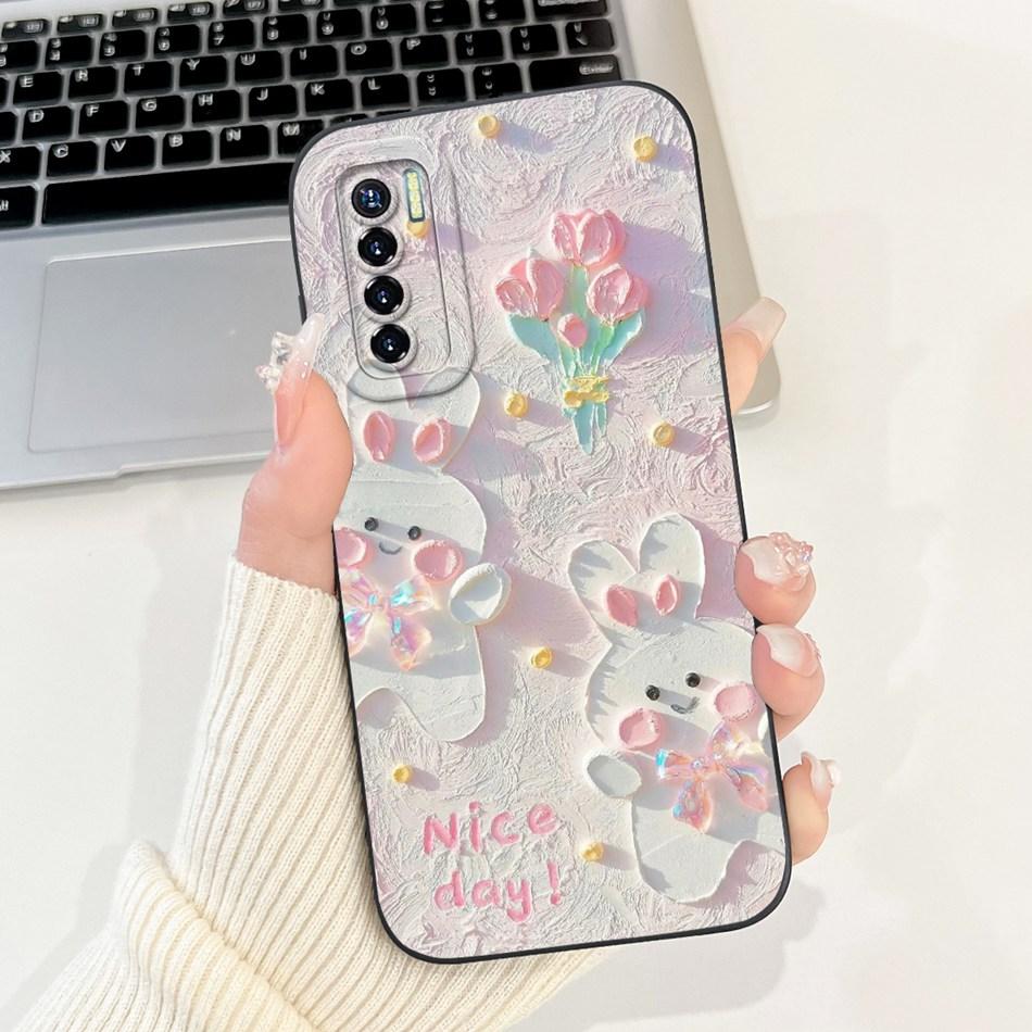 For Tecno Camon 17 Pro 17P Phone Case Camon17 Camon17P 17Pro CG8 CG7 CG6 Elegant Floral Pattern Soft Silicone Shockproof Cases