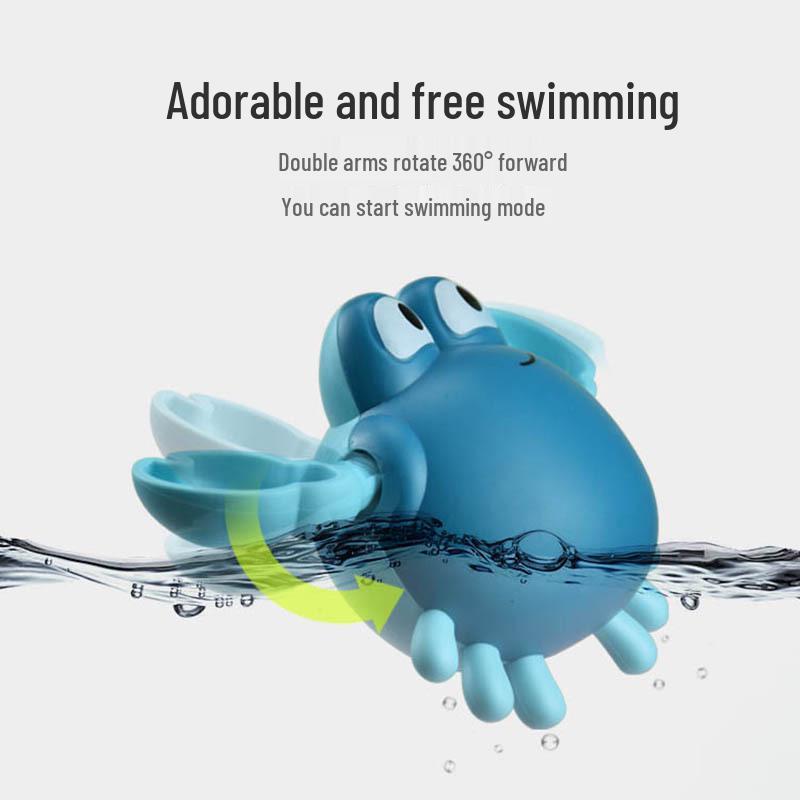 Wind-Up Baby Bath Toys - Cute Crab Swimming Fun for Bath Time