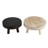 Wood Plant Stand Modern Plant Stool for Living Room Balcony Office Natural Wood Color M:17x9 Leg Height 6CM