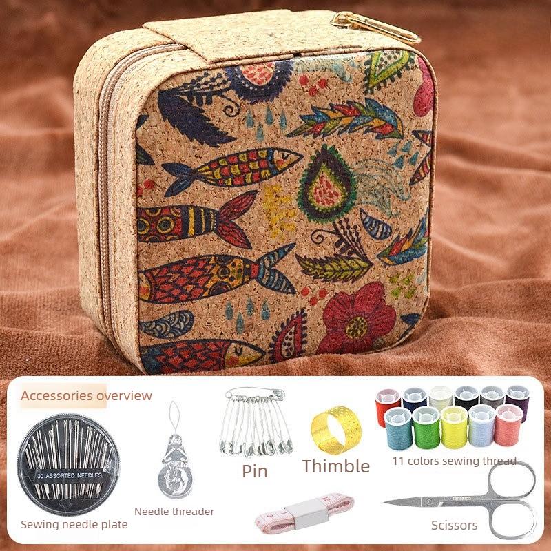 

1 Set High-end Retro Sewing Box Set Portable Multi-functional Sewing Kit Sewing Tool Hand Sewing Student Home