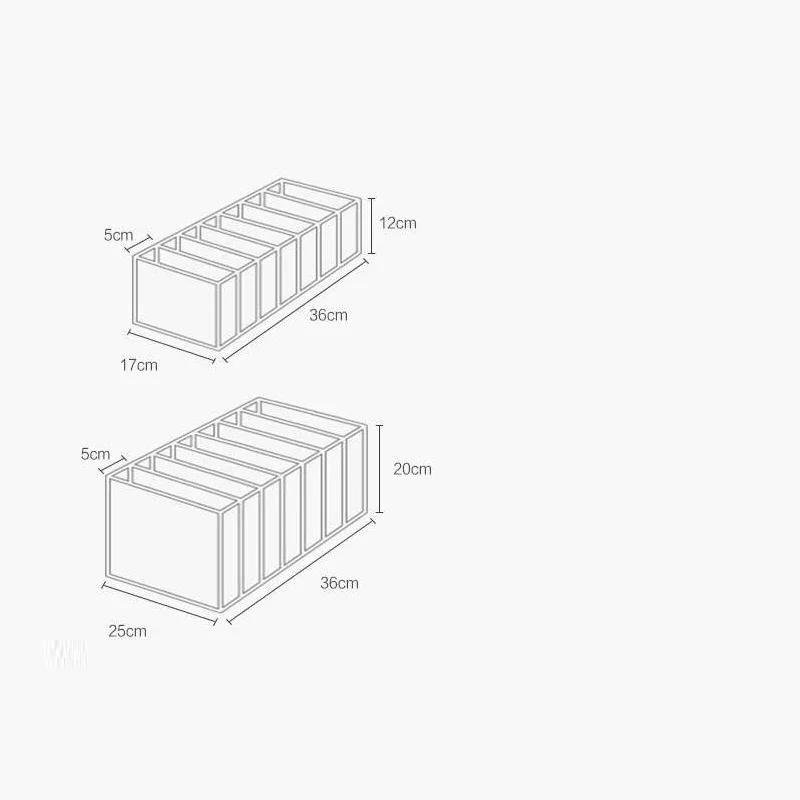 Jeans Socks Pants Storage Compartment Boxes Drawer for Closet Wardrobe, Clothes Separation Organizer