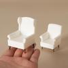 1/12 Dollhouse Mini White Sofa Model Dollhouse Simulation Furniture Decoration Dolls House Scene Ornament Pretend Play Toys