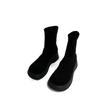 Thick-soled Elastic Boots Women's Winter Velvet 2024 New Internet Celebrity Versatile One-pedal Knight Boots Popular Short Boots