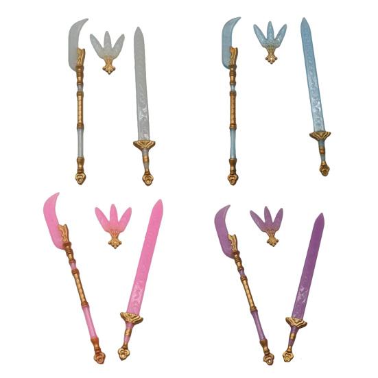 Spielhaus Spielzeug Puppen Schwerter Anime Cosplay Zubehör Dramatische Rollenspiel Requisiten Kreatives Geschenk für Puppenliebhaber
