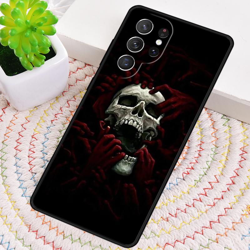 Cool Spooky Skull Face Phone Case for Samsung Galaxy note 10 pro S26 Ultra S23 S24 FE S25 S21 S22 PLUS shockproof Cove