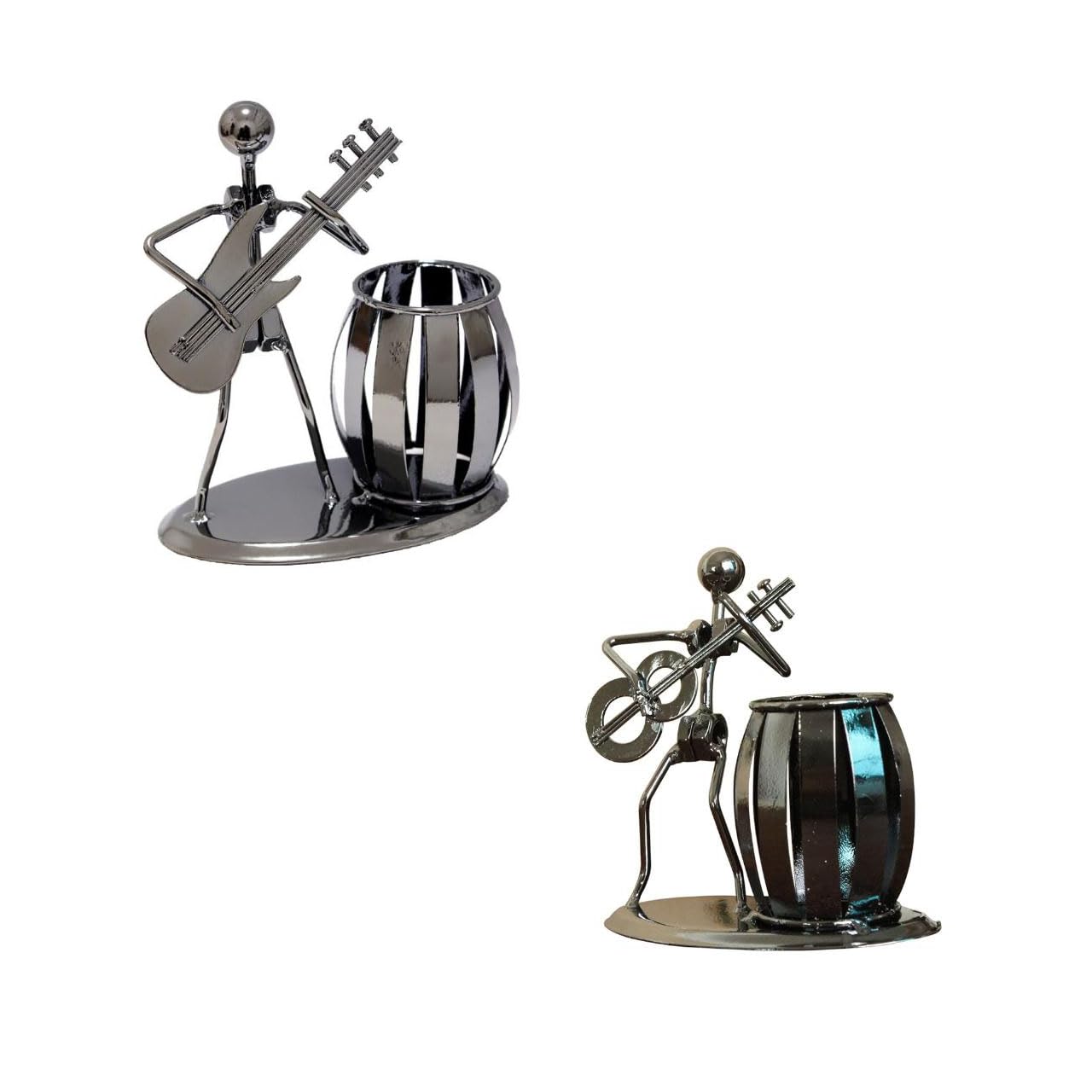 

Umely Pen Holder, DeskTabletop Storage, Fun Accessory Storage, FluteAccordion, Set of 2 (Guitar & Bass)