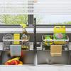 Carbon Steel Sink Sponge Drain Rack Multi-functional Countertop Faucet Storage Soap Rack Dish Towel Storage Filter Basket