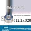 Außen-Ø 20mm Aluminiumlegierung Flache Unterlegscheibe Abstandshalter mit M6/M8/M10/M12 Innenloch - Metallwellenbuchse Isoliersäule.
