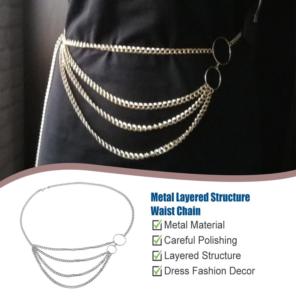 Layered Waist Chain Metal Fringe Belly Chains Fashion Accessory Waistband Pendant Clothes Adornment Sexy Women Dress Accessories