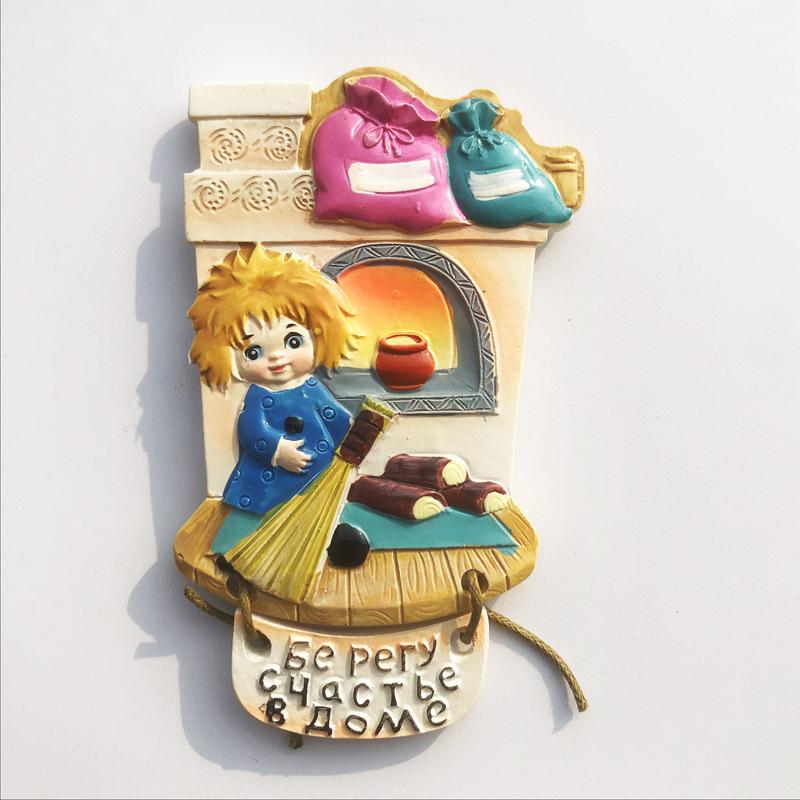 Russia 3D Fridge Magnet Tourist Souvenirs Refrigerator Magnetic Decoration Articles Collection Handicraft Gift