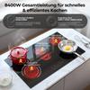 Glass Ceramic Hob, 5 Plates, 8400 W, Hob 90 Cm, with Oval Zone for Roasting Dish and Two Double Ring Zones, Touch Control