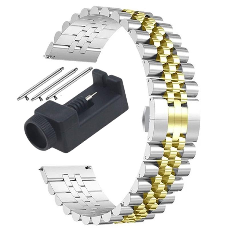 22mm Metal Strap for Huawei Watch Titanium GT6 GT5 GT4 GT3 Pro 46mm Stainless Steel Bracelet for Amazfit GTR 4 3 2 Balance Stratos 2 3