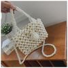 Popular Pearl Small Bag Women's New Fashion Design Hand-woven Beaded Handbag Shoulder Bag