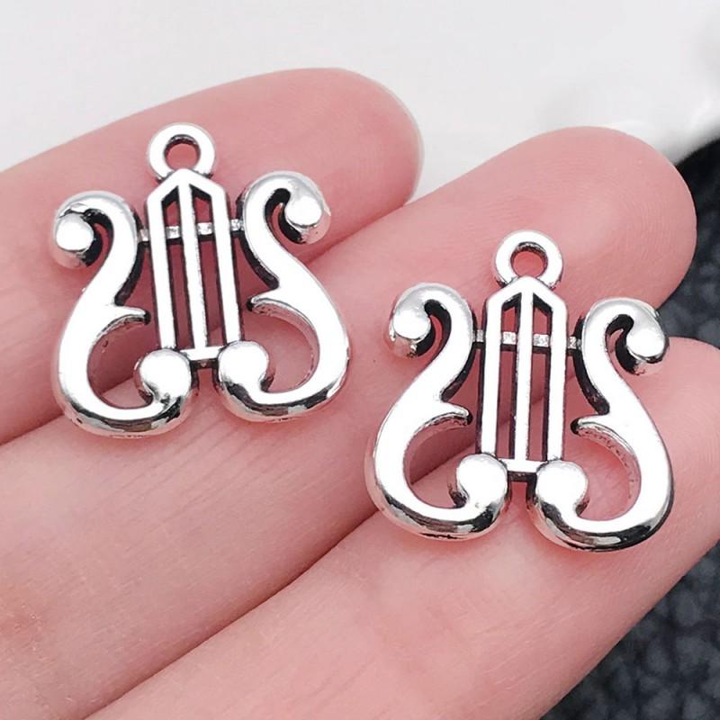 Vintage Music Instrument Charms Alloy Pendant DIY Bracelet Necklace Keychain Craft Jewelry Supplies