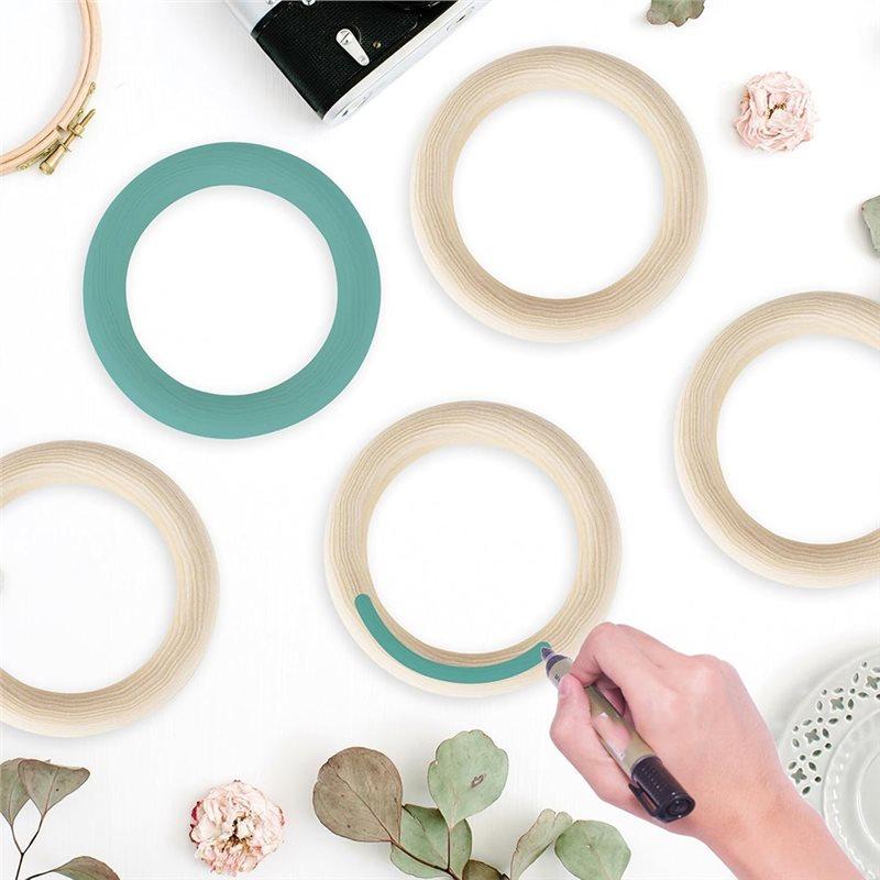 Unfinished Wooden Rings For Crafts, 75Mm Natural Solid Wood Rings For DIY Macrame And Jewelry 20PCS