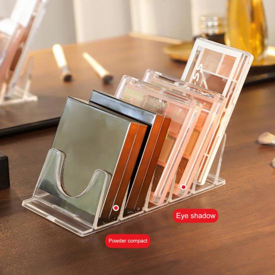 Acrylic Makeup Eyeshadow Palette Organizer Transparent Bathroom Countertop Vanity Cabinets Cosmetics Holder Multi-functional Storage Rack