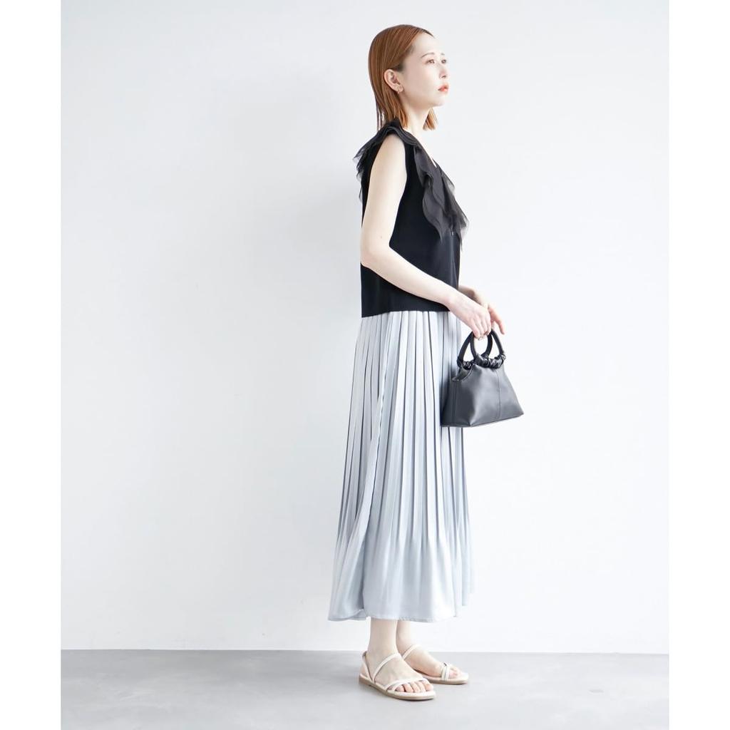 ROPE PICNIC emur Tulle Frill Knit, Women's, GDM24520, Off-White (15)
