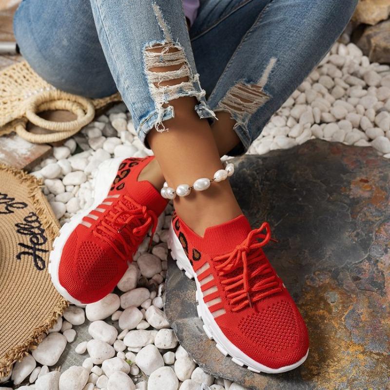 Large size color matching muffin and thick-soled cross-strap casual single shoes spring new soft-soled fly-woven shoes