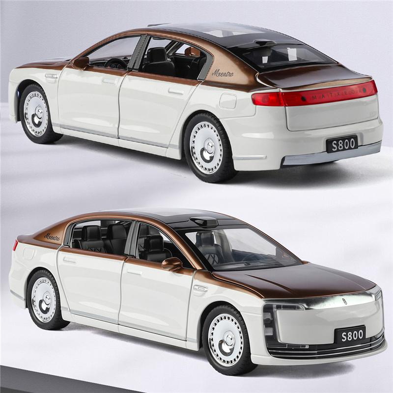 1:32 MAEXTRO S800 Alloy Luxy Model Diecast Metal New Energy Car Vehicles Car Model High Simulation Sound and Light Kids Toy Gift