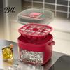 Convenient Ice Cube Tray 2-in-1 Press-Release with Storage Bin 48-Cavity Double-Layer 48 Maker for Freezer BPA-Free Container Home Camping Party