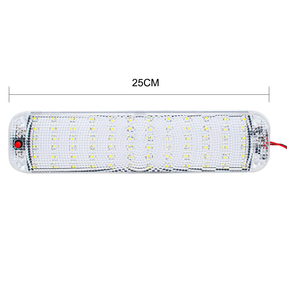 Car Interior Lighting Reading Night Light Interior Light Ceiling Lamp 12-85V For Van Lorry Waterproof Self-Adhesive Truck Lamp