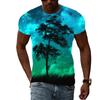 Grafická trička Summer Night Scene Muži Módní trend Kreativní vzor Tričko Hip Hop harajuku Pohledná trička s 3D tiskem Topy