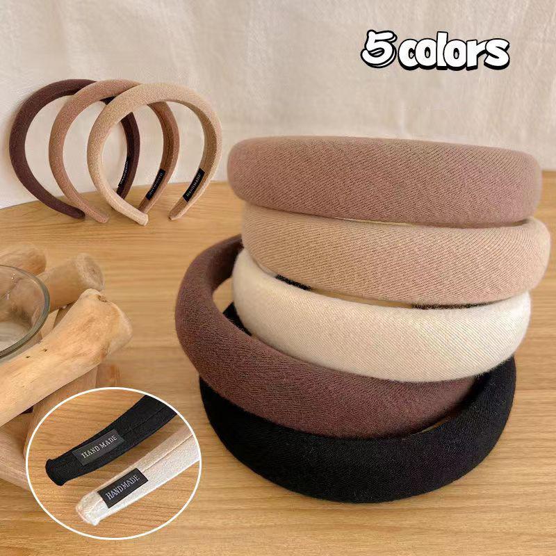 Elegant Korean Style Wide-Brimmed Sponge Headwear Headband For  Girls Hair Accessories