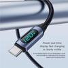 120W USB A To Type C LED Digital Display Fast Charging Data Cable Nylon Braided USB Charge Cord Type C To Type C PD 6A USB Cord