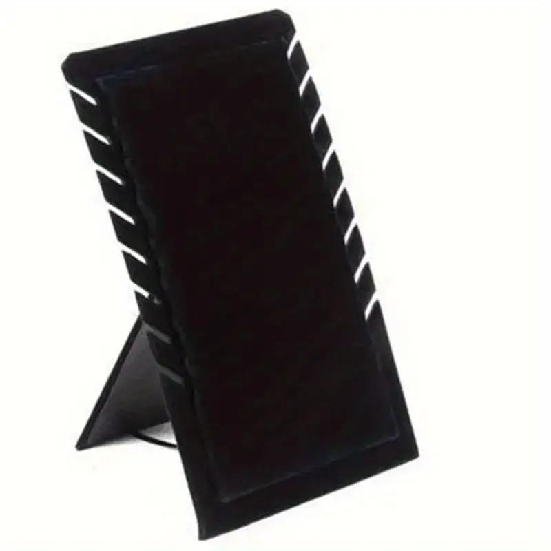 1pc, 8-bit velvet necklace display rack, color divided into: black, gray.