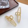 Style Elegant Korean Pearl Rhinestone Hair Claw Clip For Womens Updos Chic