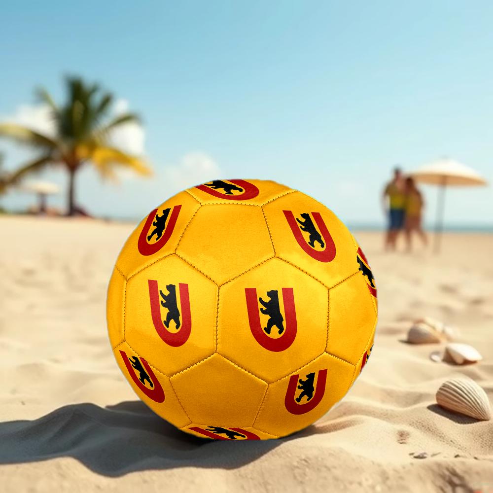 Union Berlin FC Soccer Ball, Colorful, Suitable for All Ages, Machine-stitched, PVC Material, Competition Grade, Durable and High Bounce