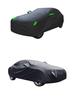 190T Black Polyester Car Cover: Waterproof, Sun Shade, Heat Insulation, Rainproof Protection.