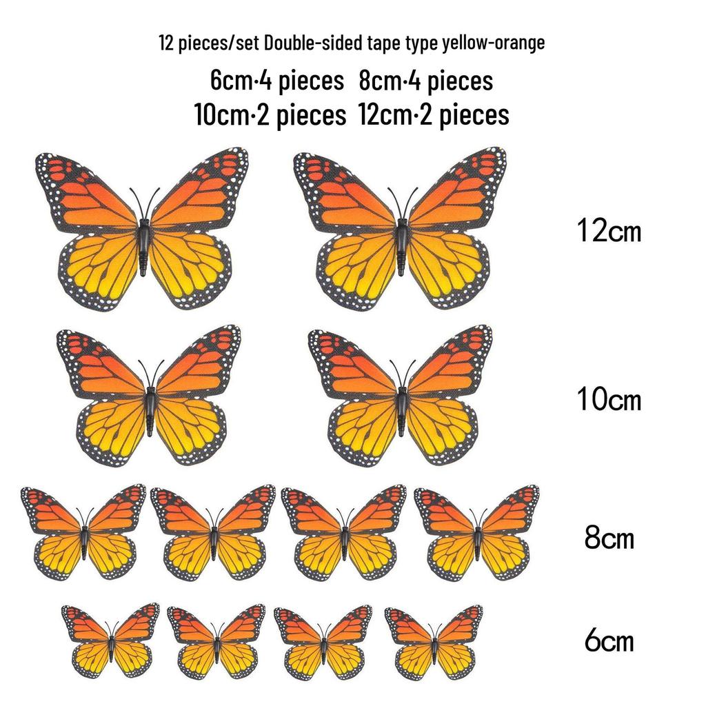Exclusive 3D Monarch and Emperor Butterfly Orange Simulation for Day of the Dead Halloween Styling